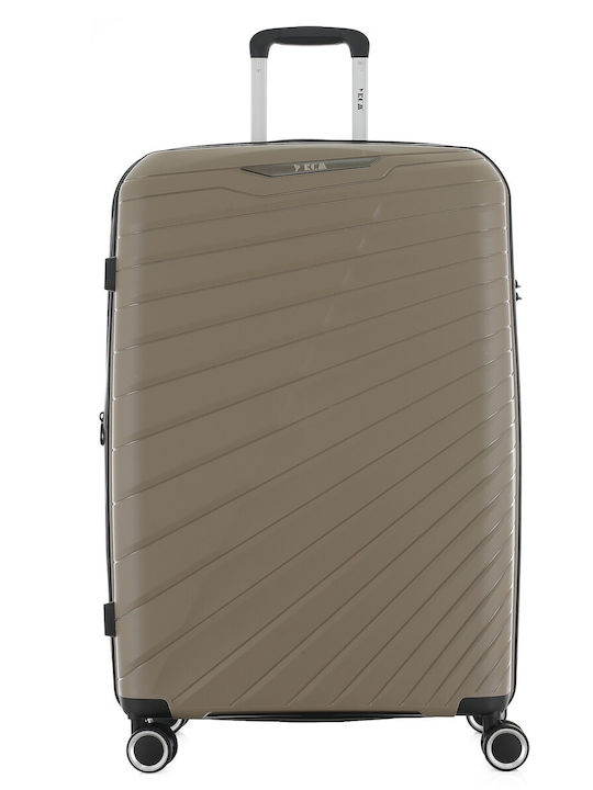 Großer Hartschalen Expandierbarer Rcm 585-28 Braun Koffer