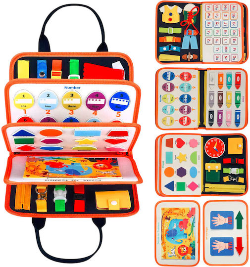 Blue Orange Πίνακας Δραστηριοτήτων Activity Board Mini Ταμπλό Δραστηριοτήτων Παιχνίδια Montessori