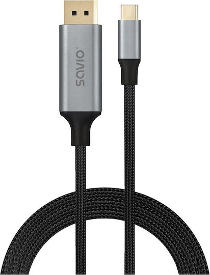 Savio USB 3.2 Video Cable USB-C Male - USB-C PD Black 2m