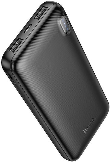 Hoco J128 Power Bank 10000mAh 10W with 2 USB-A Output Ports Black