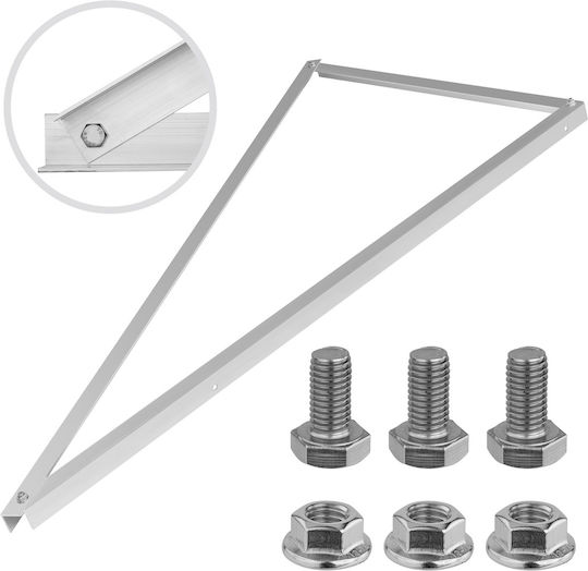 Mounting Triangle Photovoltaic Panels 15-degree Vertical Angle 3 M10x20mm Screws