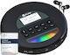 Klim Nomad Cd Player Portabil Discman Bluetooth Radio Fm Mp3 Cititor Tf Baterie Reîncărcabilă Inclusă Căști Compatibil Cd-r/cd-rw Aux Auto Negru