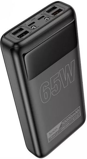 Hoco DB81 Power Bank 30000mAh 65W με 4 Θύρες USB-A Power Delivery Μαύρο