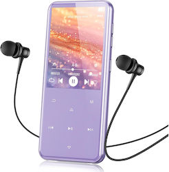 Agptek MP3 Player 64GB Bluetooth 5.3 Ecran TFT 2.4 Inch Hifi Lossless Difuzor Incorporat Radio FM Înregistrare Suportă Card TF 128GB Mov