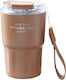 Stainless Steel Thermos Glass 360ml Brown