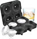 Ice Cube Mold Silicone 4 Slots with Lid Black ZN1RCK3QWS1780
