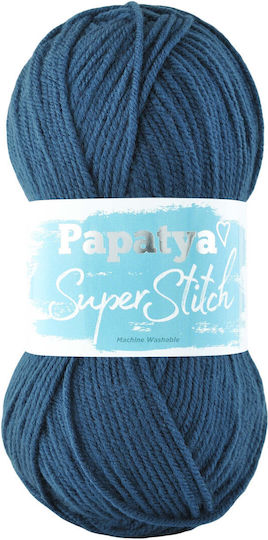 Kamgarn Papatya Super Stitch Knitting Yarn Colour 5695 Blue Acrylic 100g 200m