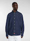 Langärmeliges Denim Hemd Dunkel Indigo