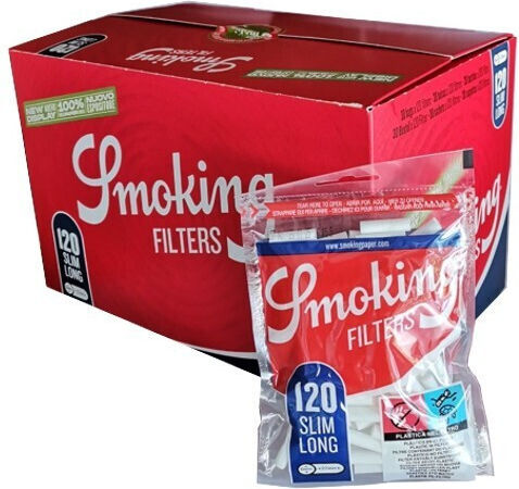 Cutie 30 Tuburi Tigări Smoking Slim Long 6mm 120 Vârfuri De Filtru