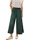Damen Zip-Culottes mit Gummiband in Lose Passform Grün