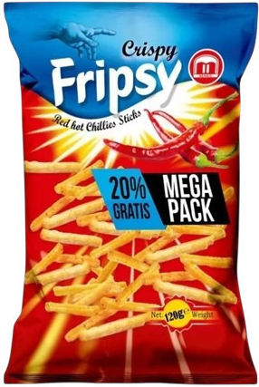 Fripsy Shrimp Sticks Crispy Mega Pack Chillies Sticks 120g