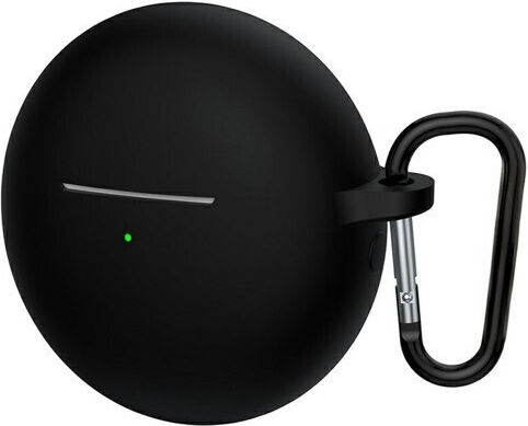 Huawei Freebuds 7i Silikon Hülle Mit Karabiner Schwarz