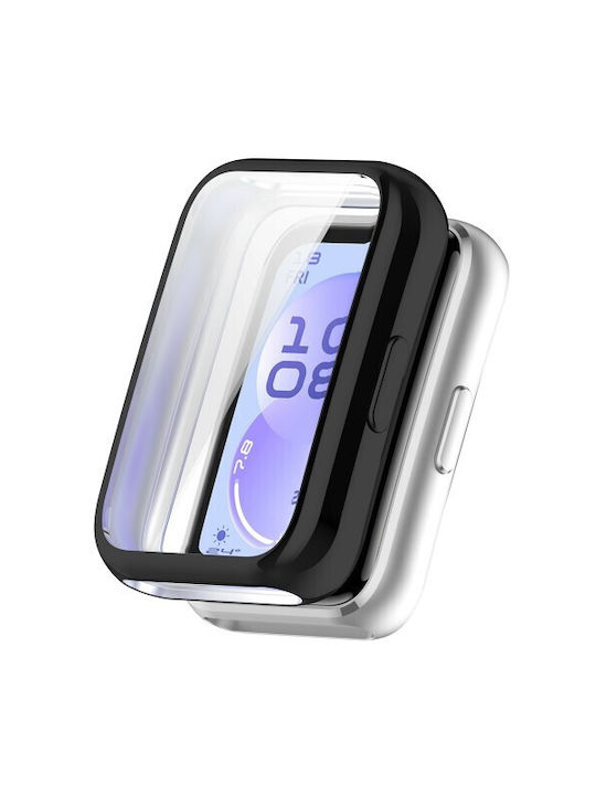Full Glass Screen Protector Θήκη Σιλικόνης σε Μαύρο χρώμα για Huawei Band 11 Full Glass Screen Protector Θήκη Σιλικόνης σε Μαύρο χρώμα για Huawei Band 11