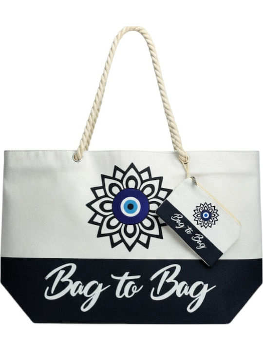 Bag to Bag Υφασμάτινη Τσάντα Θαλάσσης με Πορτοφ...