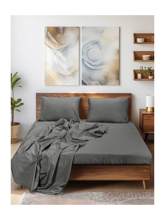 Madi Sleek Cearceaf Super Dublu 240x260 cm Sleek Gri