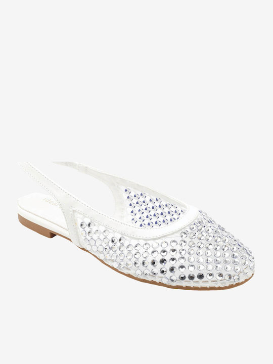 Damen Ballerinas Weiße