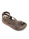 Nicole Flache Sandalen Für Damen Taupe