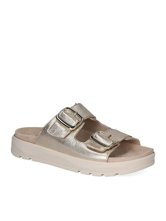Caprice Leather Women's Anatomic Gold Sandals