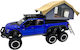 Ford Raptor Albastru 6x6 Camper Scara 1:24 Replică Metalică Lumini Sunete Ușă Deschidere Compartiment Detasabil