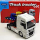 Model Camion Man Tgx Xxl Cu 2 Axe Scara 1:64 Replica Metalică Albă Welly