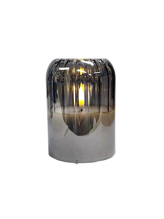 Electric Candle Cortina Led Glass Candle Layer 100/75mm Grey
