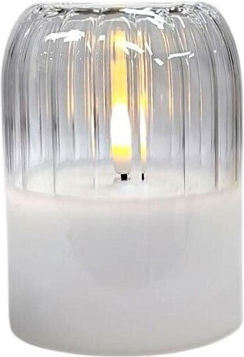 Lumânare Electrică Cortina LED Pahar Din Sticlă Strat De Lumânare 100/75mm Albă