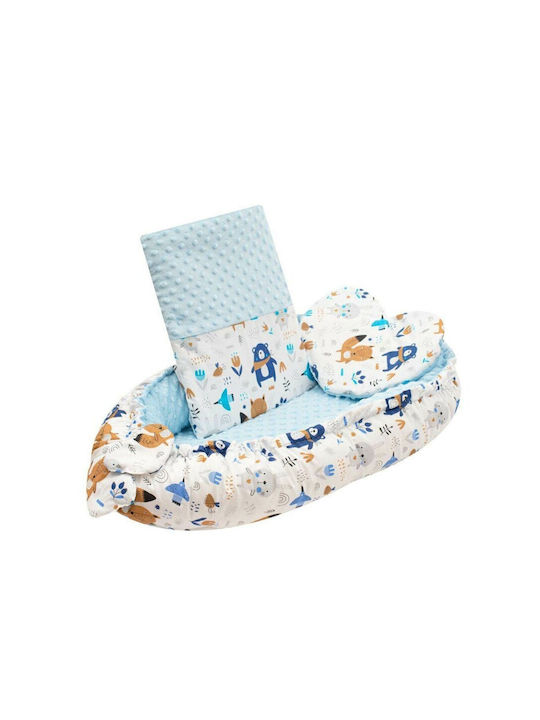 New Baby Perna Pentru Bebeluși Cuib Minky Bears Albastru New Baby Perna Pentru Bebeluși Cuib Minky Bears Albastru