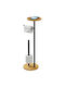 Relaxdays Floor Paper Holder Metallic Multicolour