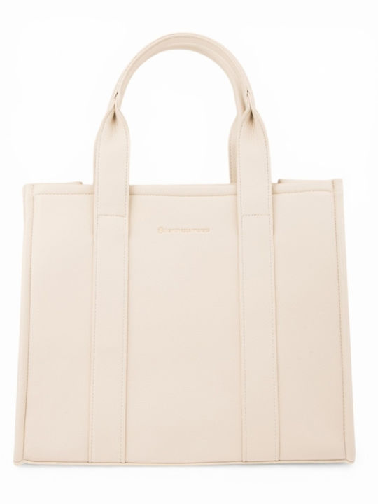 Damentasche Schulter Beige