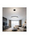 Led Ceiling Pendant Light Alexa-p Φ50cm 55watt Cct Black Viv005256