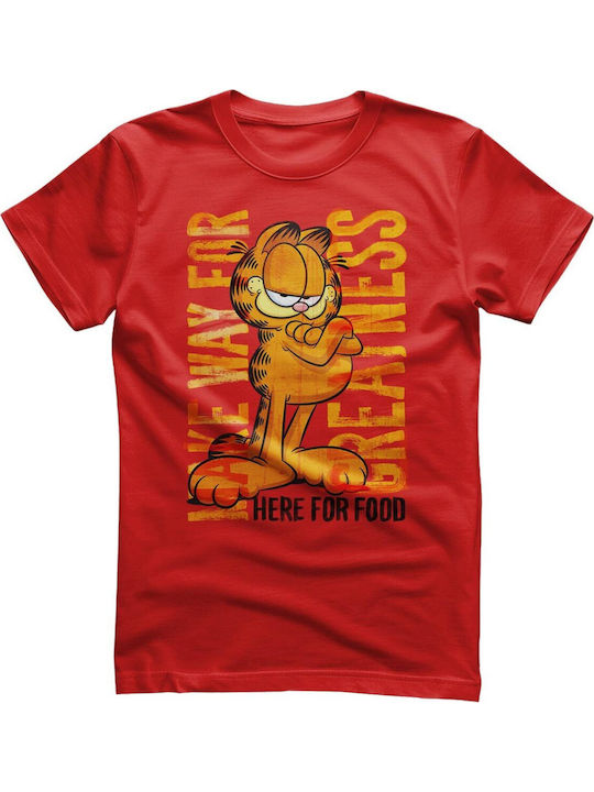 Garfield Make Way Greatness T-shirt Red Unisex Via-1-gar012-rd