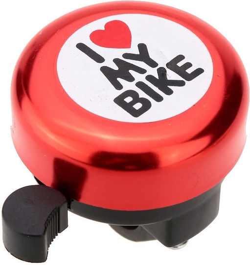 Κουδούνι Ποδηλάτου I Love My Bike Κόκκινο