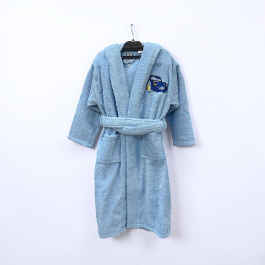 Linea Home Kids Bathrobe Blue Hooded Linea Home Kids Bathrobe Blue Hooded