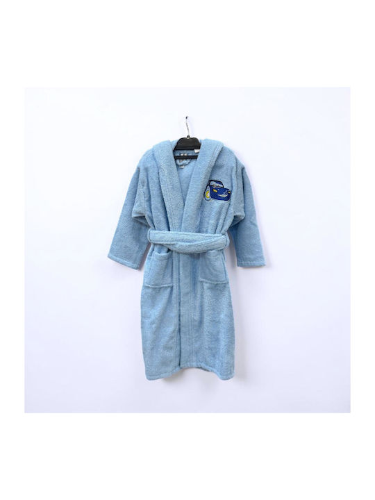 Linea Home Kids Bathrobe Blue Hooded