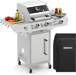 Kaminer Gas Grill with 2 Burners 10kW and Side Burner Kaminer Gas Grill with 2 Burners 10kW and Side Burner