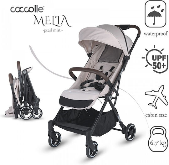 Coccolle Melia Καρότσι Μωρού Kατάλληλο για Nεογέννητο Pearl Mist 6.7kg