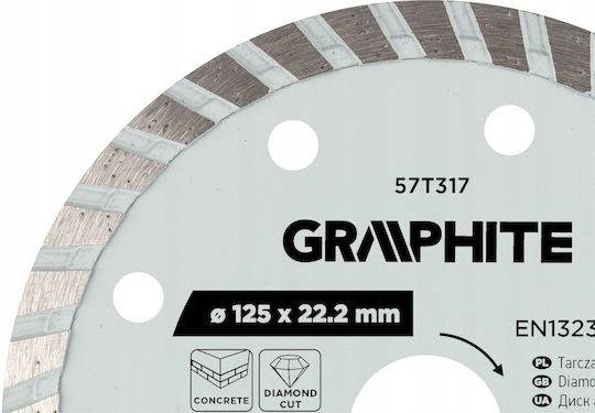 Graphite Turbo Δίσκος Κοπής Δομικών Υλικών 125mm