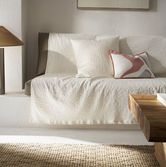 Gofis Home Francis Ριχτάρι Πολυθρόνας Ζακάρ 180x175εκ. Ecru
