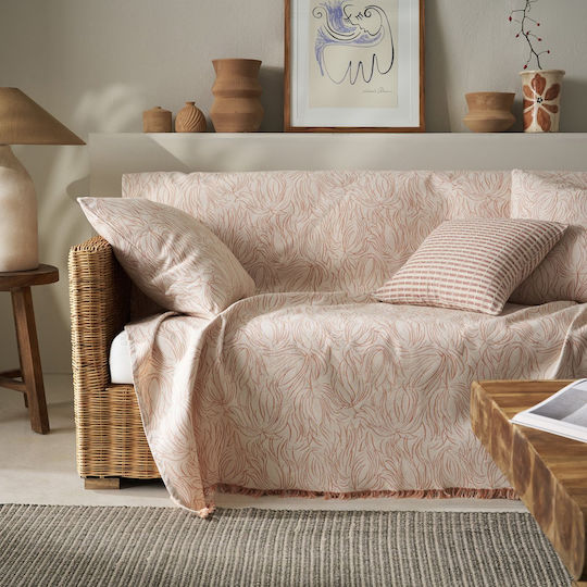 Gofis Home Delia Τετραθέσιου Καναπέ Δύο 'Οψεων Π180xΜ350cm Dusted Clay