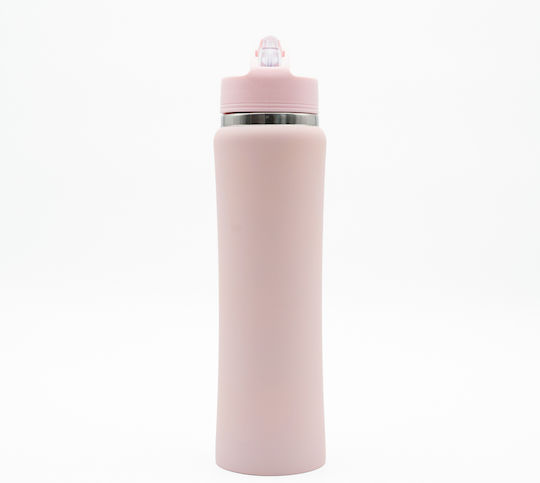 TnS Stainless Steel Thermos Bottle 750ml Stainless Steel with Straw and Handle