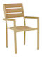 Scaun De Exterior Din Aluminiu Breze Cappuccino 57.5x60x88 Cm