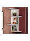 Corner Wall Shelf White 85x42x42cm