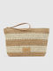Verde Straw Envelope Bag 07-0423 Beige