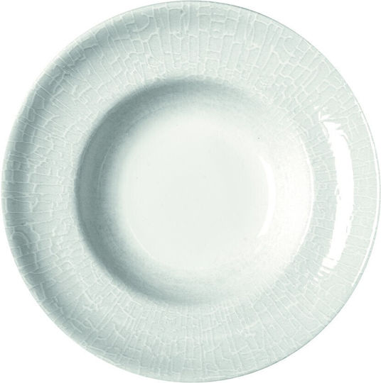 By Bone Illusion Serving Plate Deep Porcelain with Diameter 27cm 6 Pieces