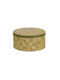 Kaemingk General Use Box with Lid and Stand Metallic Yellow 17x17x6cm 1 Piece
