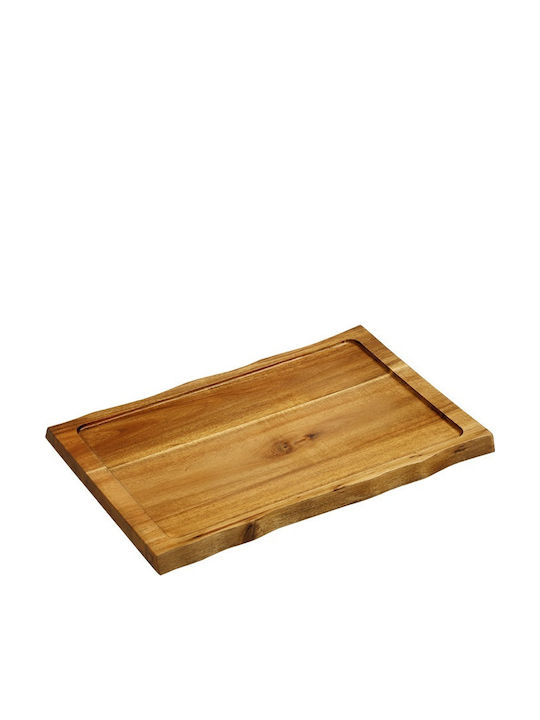 Kesper Правоъгълна Дървена Кафява Сервизна Чиния 37.5x24см