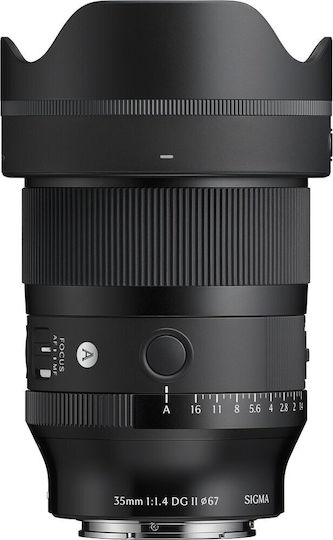 Sigma Full Frame Φωτογραφικός Φακός 35mm f/1.4 DG II Art Wide Angle για Sony E Mount Μαύρος