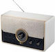 SAL RRT 6B Retro Tischplatte Radio Wiederaufladbar mit Bluetooth und USB