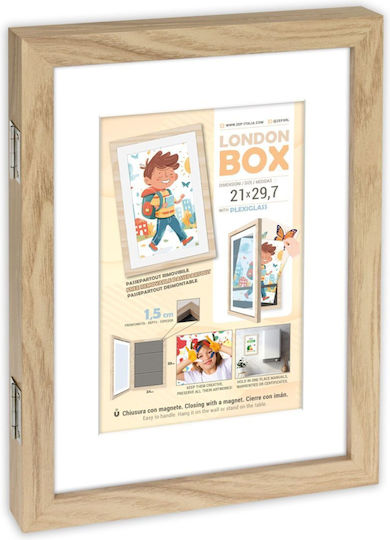 Zep London Box Natural Mrn82 Wood Frame Internal Size 14x21.5cm