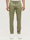 Herrenhosen Chinos Elastisch in Schlank Passform Olive